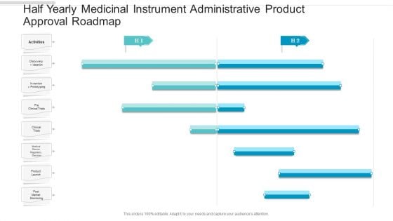 Half Yearly Medicinal Instrument Administrative Product Approval Roadmap Graphics