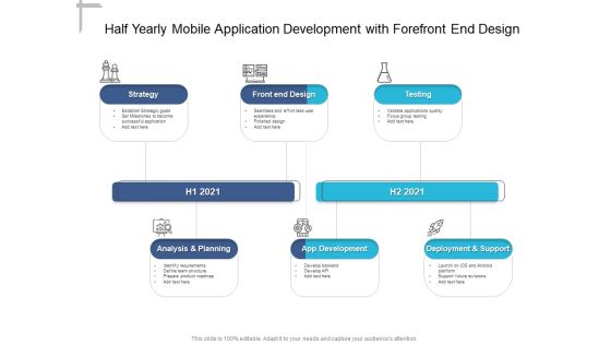 Half Yearly Mobile Application Development With Forefront End Design Brochure