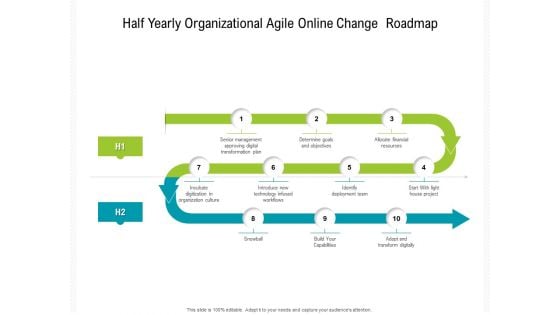 Half Yearly Organizational Agile Online Change Roadmap Inspiration
