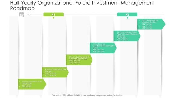 Half Yearly Organizational Future Investment Management Roadmap Introduction