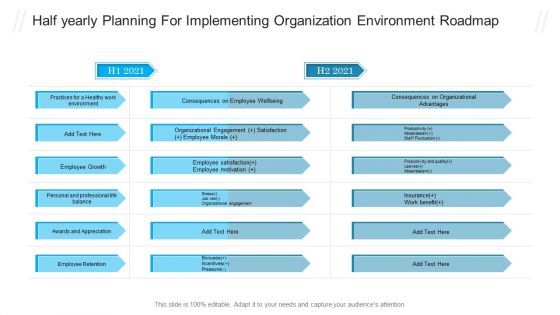 Half Yearly Planning For Implementing Organization Environment Roadmap Rules PDF