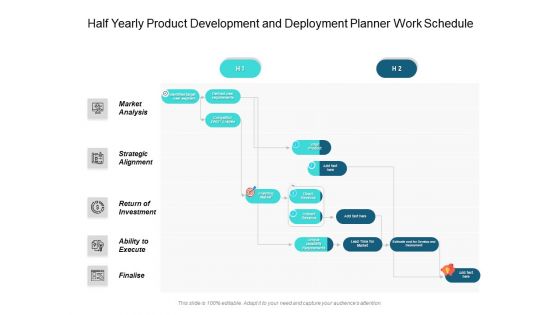 Half Yearly Product Development And Deployment Planner Work Schedule Demonstration