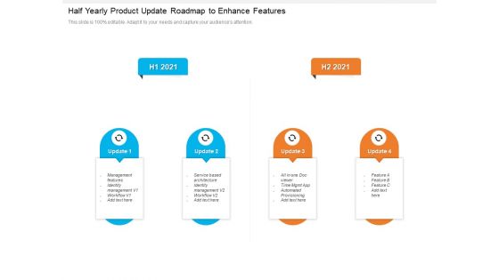 Half Yearly Product Update Roadmap To Enhance Features Inspiration