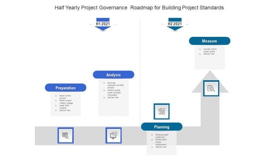 Half Yearly Project Governance Roadmap For Building Project Standards Graphics Half Yearly Project Governance Roadmap For Building Project Standards Graphics