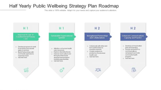 Half Yearly Public Wellbeing Strategy Plan Roadmap Portrait Half Yearly Public Wellbeing Strategy Plan Roadmap Portrait