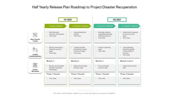 Half Yearly Release Plan Roadmap To Project Disaster Recuperation Professional