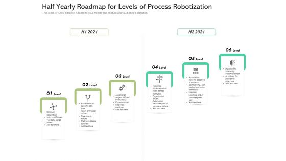 Half Yearly Roadmap For Levels Of Process Robotization Inspiration