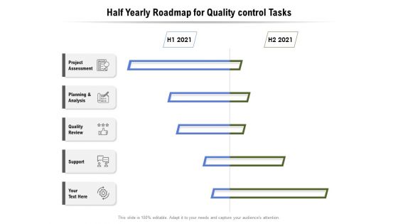 Half Yearly Roadmap For Quality Control Tasks Elements