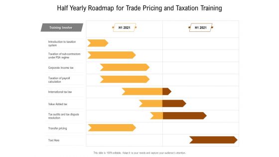 Half Yearly Roadmap For Trade Pricing And Taxation Training Clipart