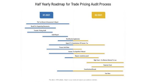Half Yearly Roadmap For Trade Pricing Audit Process Professional Half Yearly Roadmap For Trade Pricing Audit Process Professional