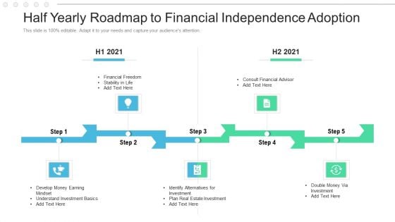 Half Yearly Roadmap To Financial Independence Adoption Mockup