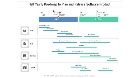 Half Yearly Roadmap To Plan And Release Software Product Brochure