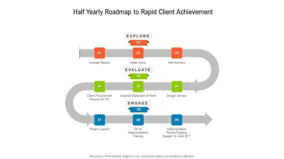 Half Yearly Roadmap To Rapid Client Achievement Mockup