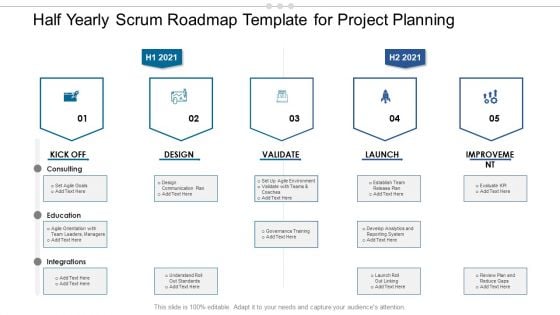 Half Yearly Scrum Roadmap Template For Project Planning Rules