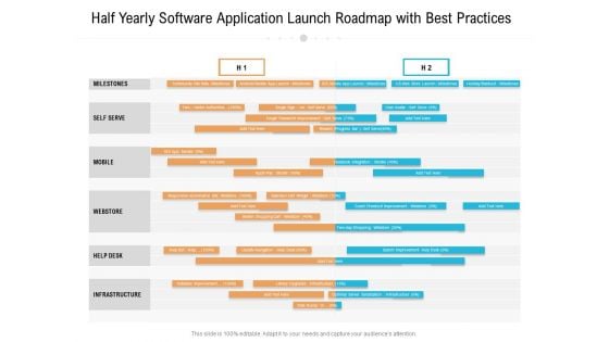 Half Yearly Software Application Launch Roadmap With Best Practices Microsoft Half Yearly Software Application Launch Roadmap With Best Practices Microsoft