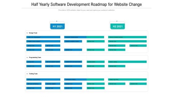 Half Yearly Software Development Roadmap For Website Change Ideas