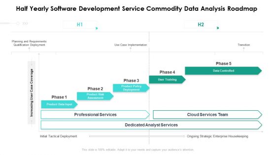 Half Yearly Software Development Service Commodity Data Analysis Roadmap Rules