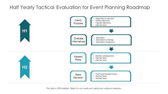 Half Yearly Tactical Evaluation For Event Planning Roadmap Infographics