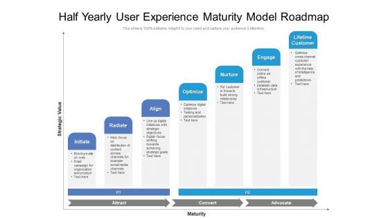 Half Yearly User Experience Maturity Model Roadmap Graphics