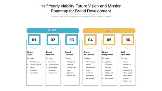 Half Yearly Viability Future Vision And Mission Roadmap For Brand Development Sample