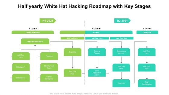 Half Yearly White Hat Hacking Roadmap With Key Stages Brochure