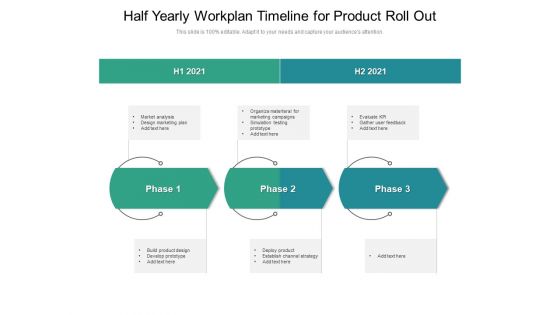 Half Yearly Workplan Timeline For Product Roll Out Pictures