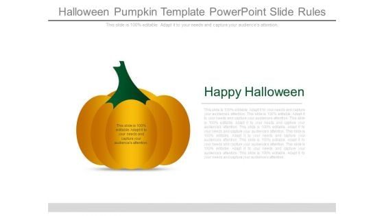 Halloween Pumpkin Template Powerpoint Slide Rules