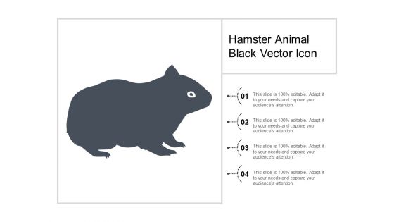 Hamster Animal Black Vector Icon Ppt Powerpoint Presentation Infographics Design Ideas