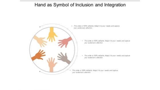 Hand As Symbol Of Inclusion And Integration Ppt Powerpoint Presentation Professional Layouts
