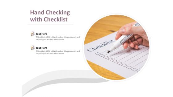 Hand Checking With Checklist Ppt PowerPoint Presentation Model Sample