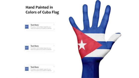 Hand Painted In Colors Of Cuba Flag Ppt PowerPoint Presentation Summary Demonstration PDF