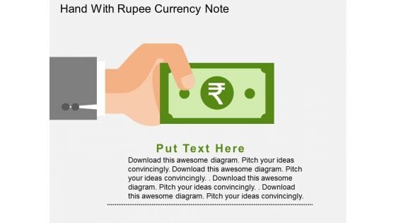 Hand With Rupee Currency Note Powerpoint Templates