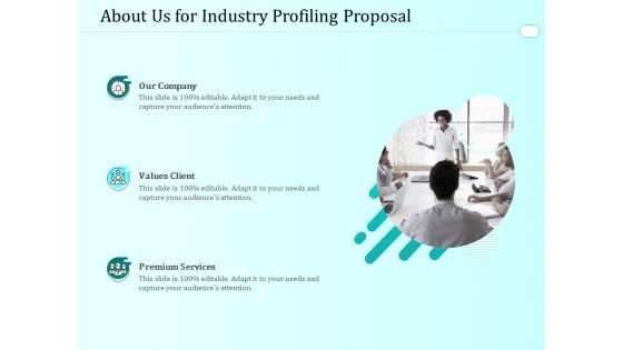 Handling Industry Analysis About Us For Industry Profiling Proposal Information PDF