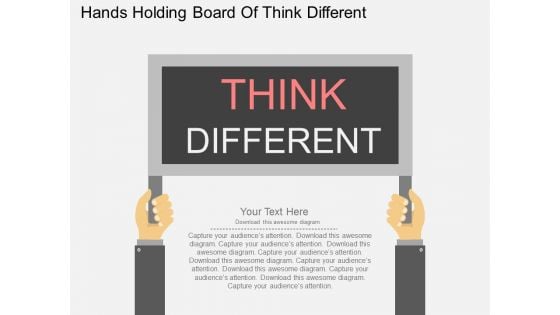 Hands Holding Board Of Think Different Powerpoint Templates Hands Holding Board Of Think Different Powerpoint Templates