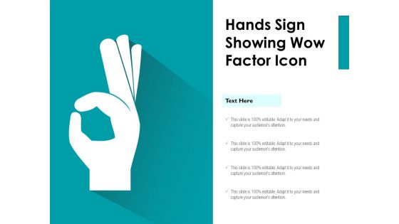 Hands Sign Showing Wow Factor Icon Ppt PowerPoint Presentation File Example PDF