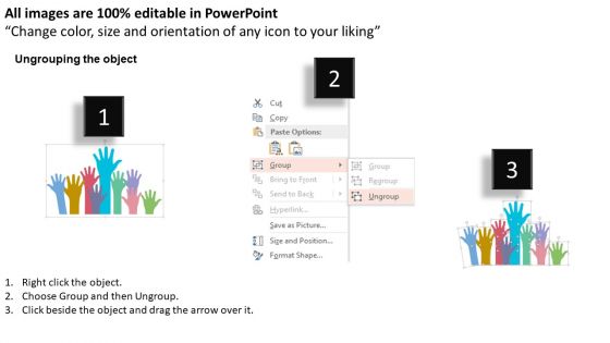 Hands With Communication Icons Powerpoint Templates