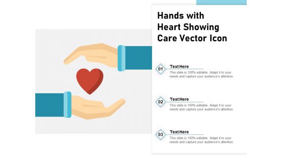 Hands With Heart Showing Care Vector Icon Ppt PowerPoint Presentation Gallery Grid PDF