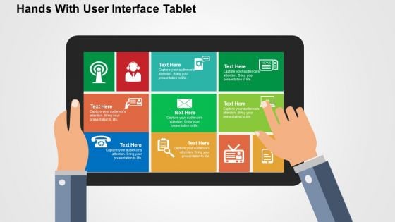 Hands With User Interface Tablet PowerPoint Templates