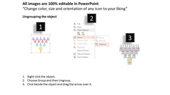 Hanging Bulbs Style Text Boxes Powerpoint Template Slide02