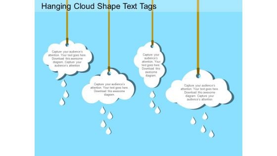 Hanging Cloud Shape Text Tags Powerpoint Templates