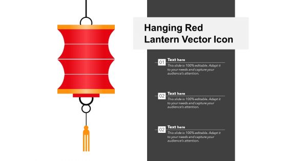 Hanging Red Lantern Vector Icon Ppt PowerPoint Presentation Gallery Picture PDF