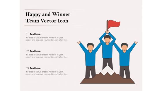 Happy And Winner Team Vector Icon Ppt PowerPoint Presentation Slides Background PDF