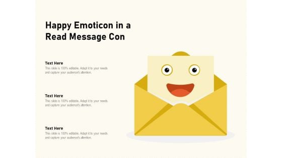 Happy Emoticon In A Read Message Con Ppt PowerPoint Presentation File Styles PDF