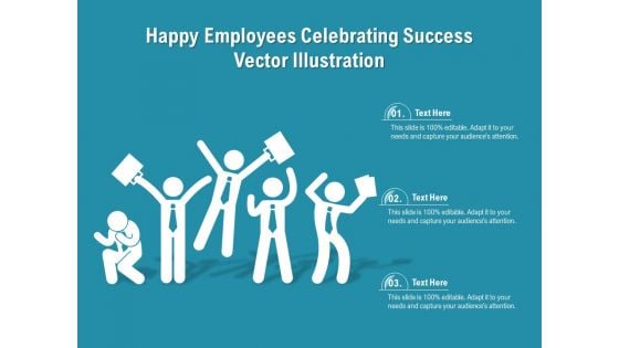 Happy Employees Celebrating Success Vector Illustration Ppt PowerPoint Presentation Gallery Graphics Tutorials PDF