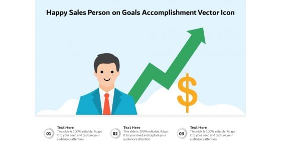 Happy Sales Person On Goals Accomplishment Vector Icon Ppt PowerPoint Presentation File Clipart PDF