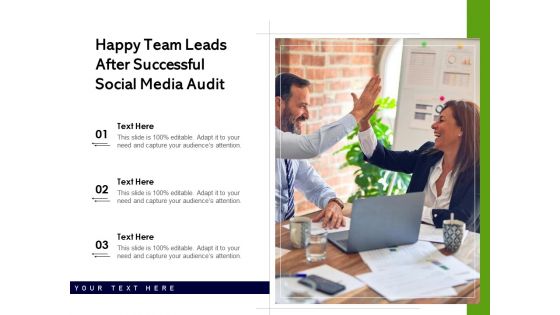 Happy Team Leads After Successful Social Media Audit Ppt PowerPoint Presentation File Information PDF