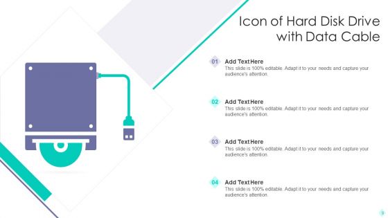 Hard Disk Drive Icon Ppt PowerPoint Presentation Complete With Slides