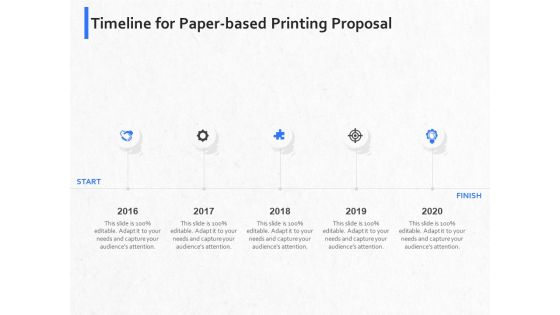 Hardbound Printing Timeline For Paper Based Printing Proposal Ppt Professional Gallery PDF