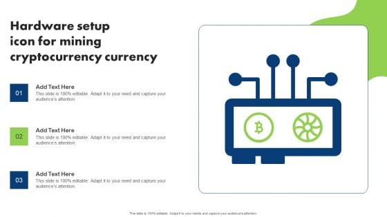 Hardware Setup Icon For Mining Cryptocurrency Currency Clipart PDF