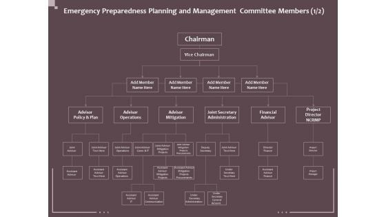 Hazard Administration Emergency Preparedness Planning And Management Committee Members Infographics PDF